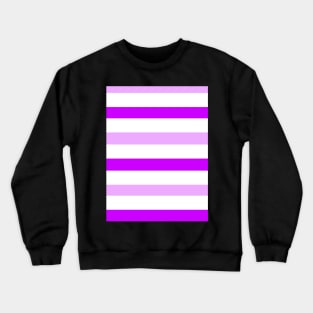 Dark light purple white stripes parallel lines pattern Crewneck Sweatshirt